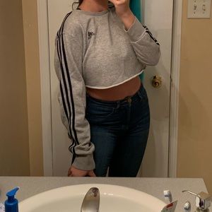 👻Super cute DIY Adidas crop top sweater